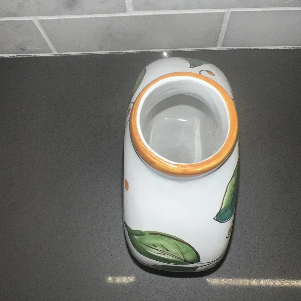 VintageFirenz Handpainted Fruit Vase
